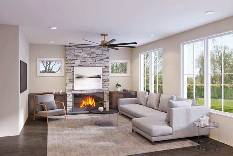 Hart Crossing Lindon Model Interior Living Room